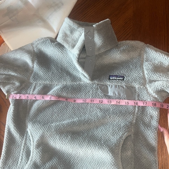 Patagonia Gray Button Snap Pullover Fleece 100% Polyester Jacket - Picture 12 of 12